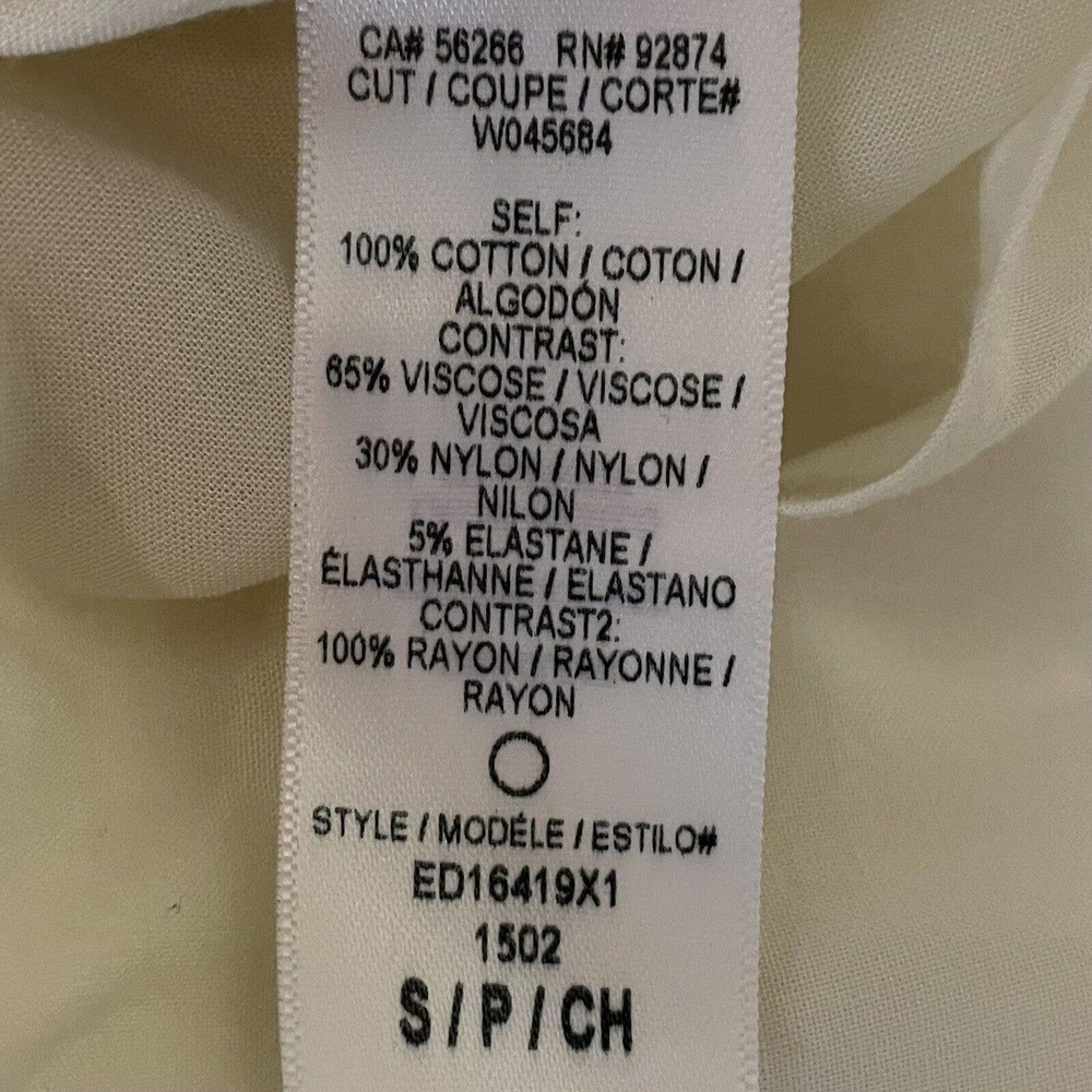 Ella Moss Debbie Strapless Corset Dress Size Small Ivory Cotton Minimali… - Picture 9 of 10